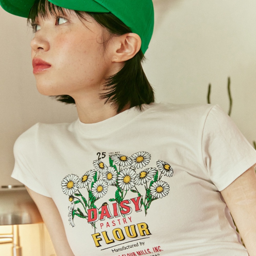 RONRON デイジースリムフィット T-ホットホワイト