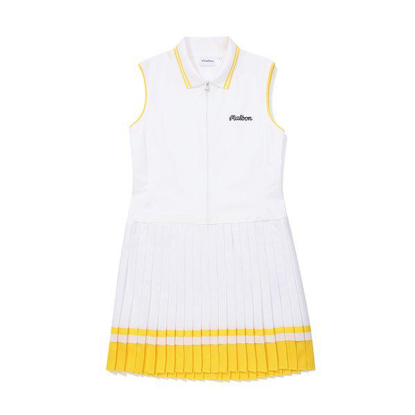 [マルボン公式] スリーブレース ジャンプリーツ ワンピース OFF WHITE (WOMAN)