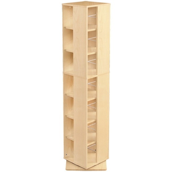 ホームテイスト KBR-7 回転ブックラック7段 Kerbr-ケルブル- ナチュラル メーカー直送