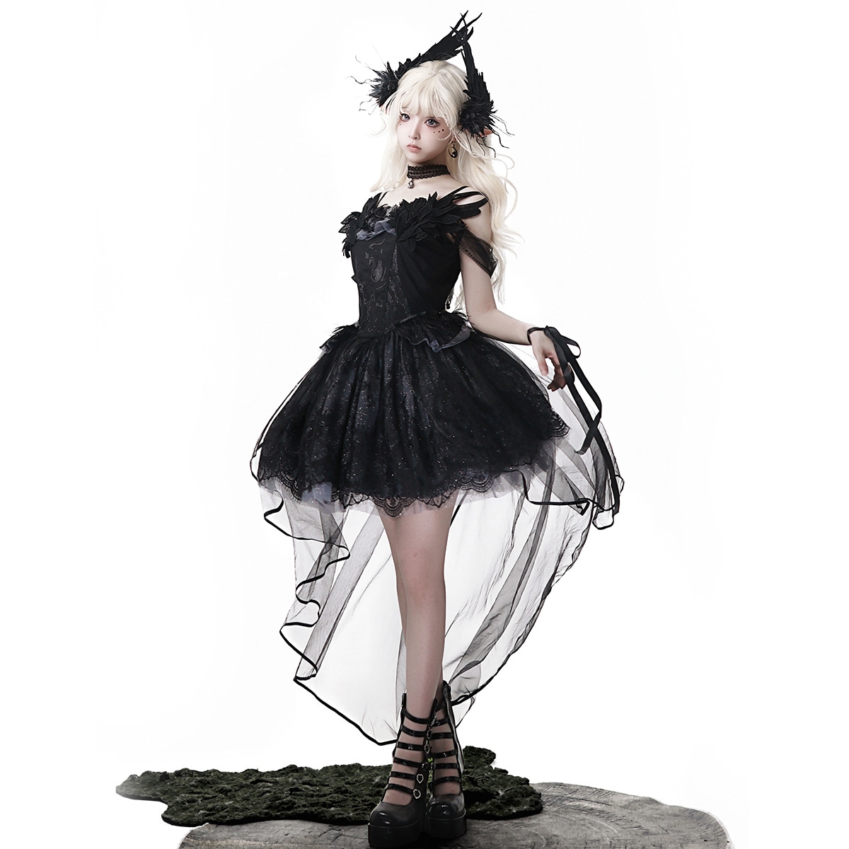 [新作追加] ロリータドレス夏洋服蝶結びつぎてフライングスリーブキャミソールワンピースロリータワンピース コスチューム