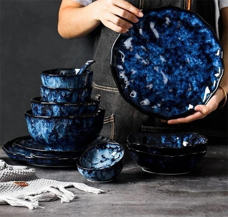 フィッシュプレート 窯にしたボウル 皿 セット ボウルとプレートの組み合わせ