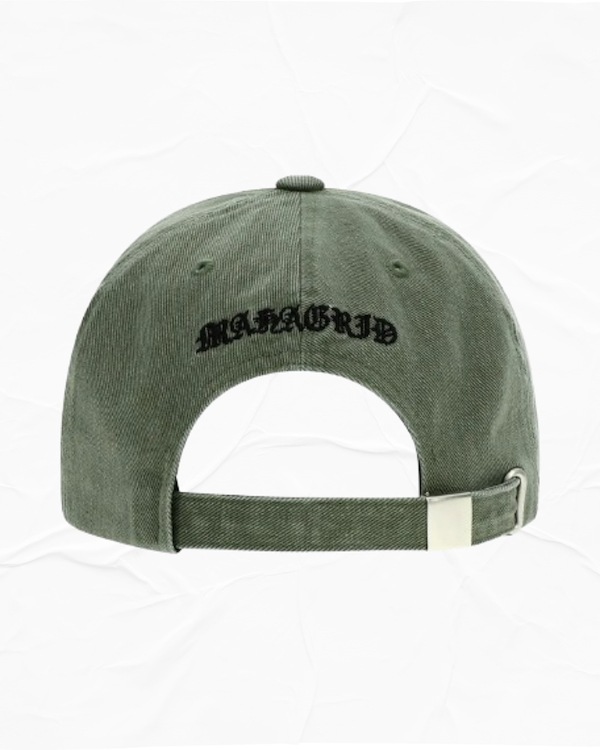 【mahagrid】25SS★ WASHED RAW CUT mah CAP Qoo10 MAHAGRID WASHED RAW CUT ロゴ キャ