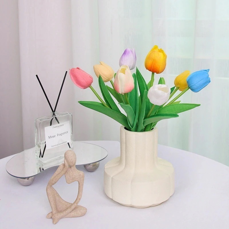 【裕福になる】 母の日手触り保湿シミュレーション花家庭装飾装飾品偽花人工花大枝リップ花束