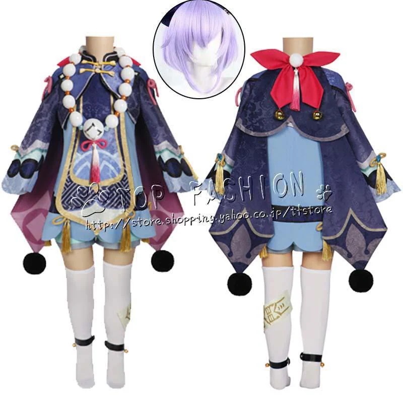 原神 げんしん genshin 璃月 りーゆぇ 風 ナナ 七七 子供服 コスプレ衣裝 ウィッグ 靴 道具 レディース クリスマス ハロウィン 変装 仮装 文化祭