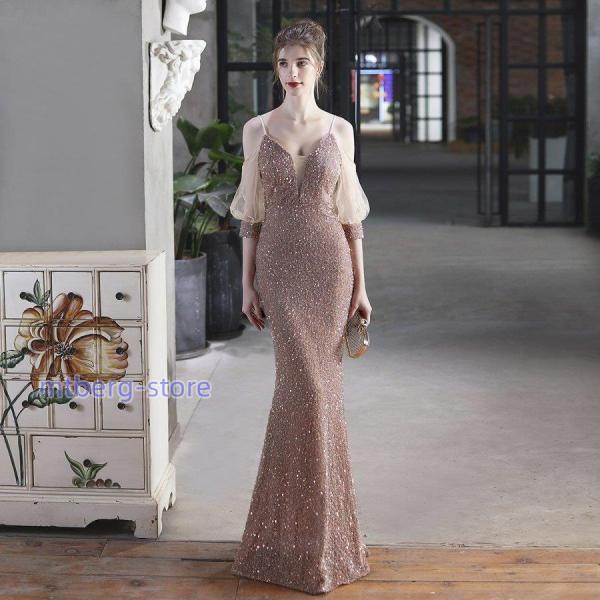 品パーティードレス マーレス 結婚式 成人式 パーティードレス 誕生日 花嫁ロングドレス 演奏会 挙式h-05