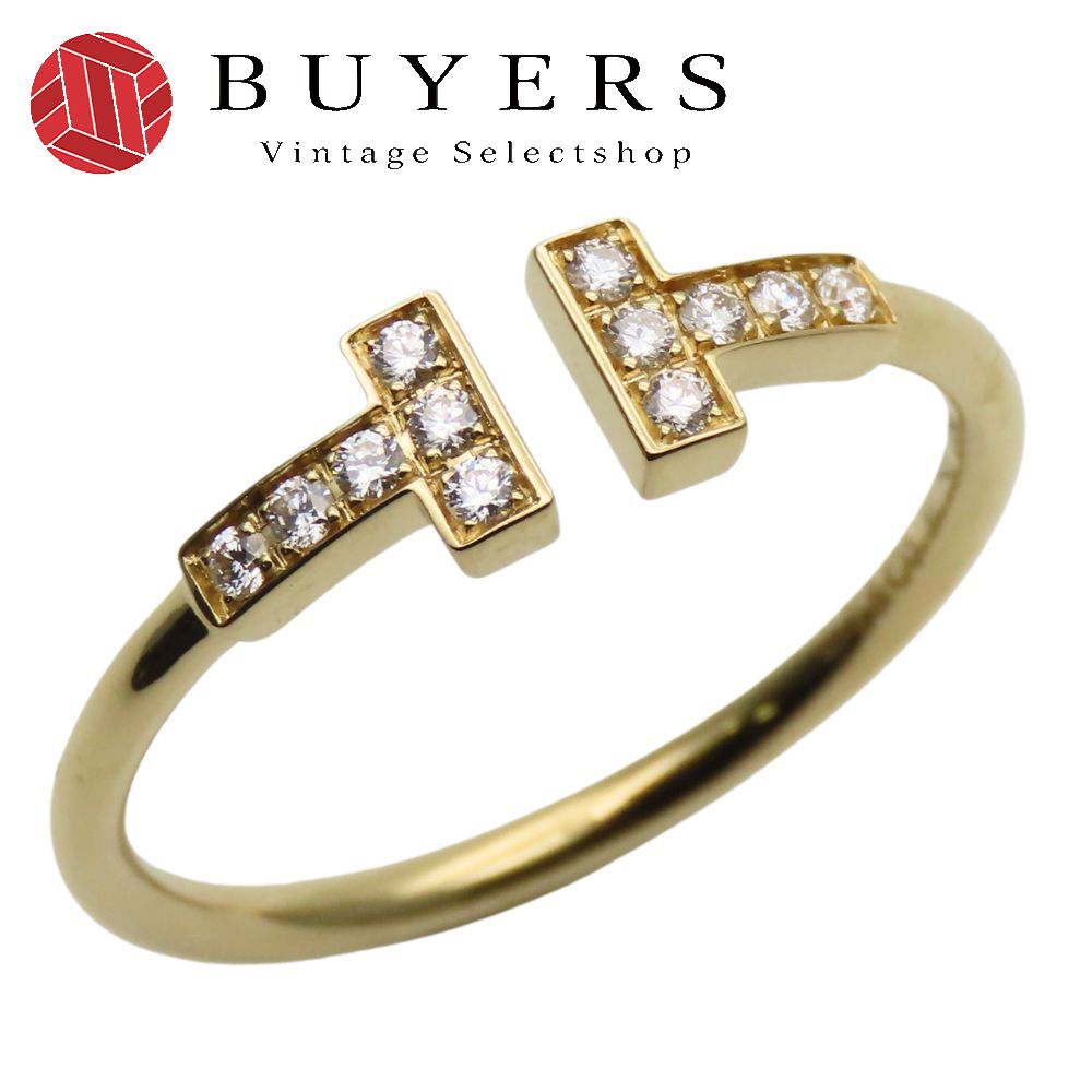 中古 リング・指輪 Tワイヤー K18YG ダイヤモンド 約2.79g イエローゴールド 12PD ジュエリー レディース 女性