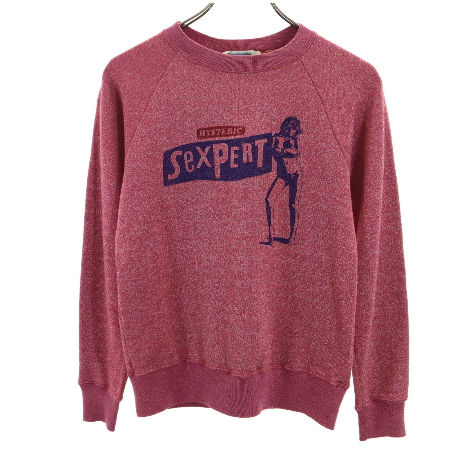 ヒステリック 日本製 プリント 長袖 トレーナー F ピンク HYSTERIC レディース