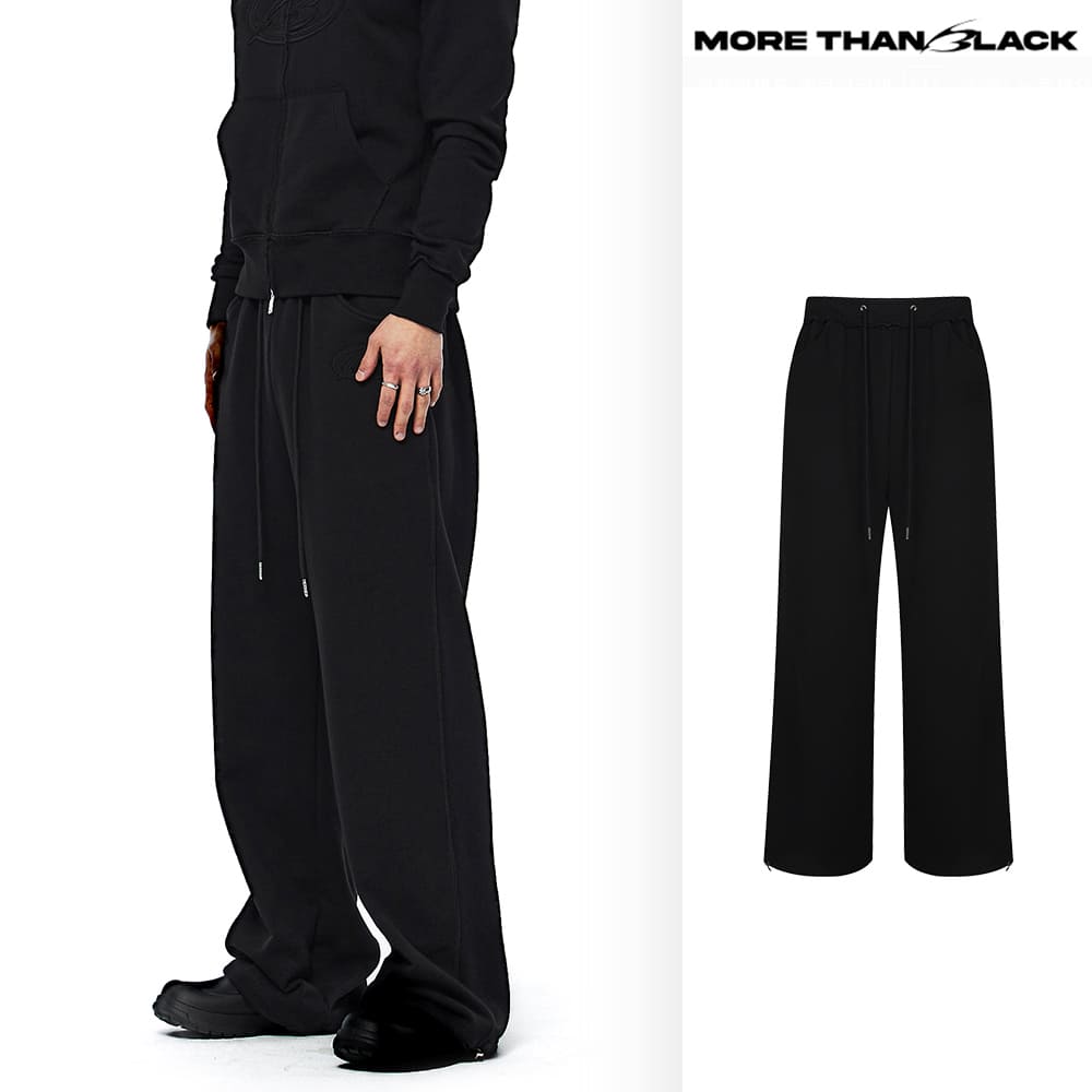 [MORE THAN BLACK] CUT OFF SWEAT PANTS