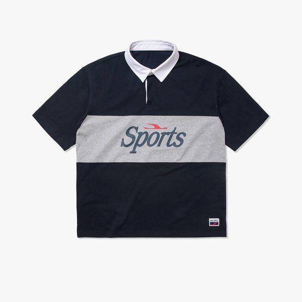 スポーツラグビーTシャツ ネイビー (PO3MT23M392)