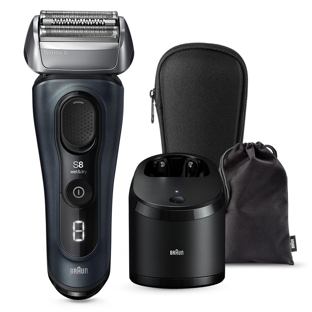 ブラウン 8563CC-V メンズシェーバー［電気シェーバー］【3枚刃】【自動洗浄器付】(グレー) 8563CCV