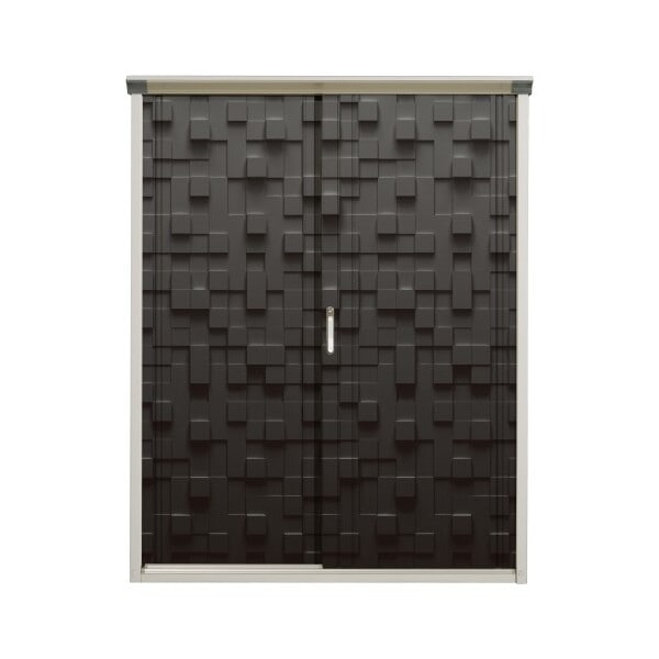 P-155BT C2 ブラックキューブ PEINTE (ペインタ) 小型物置 たて置き棚タイプ (ネット棚) メーカー直送