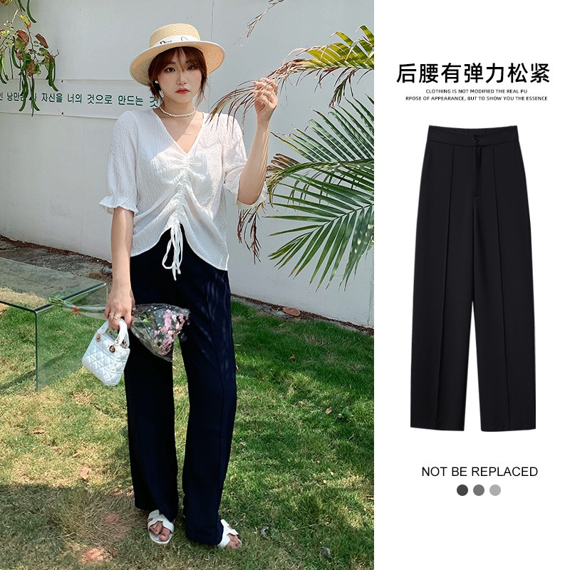 上品 5L 4L 韓国ファッション 大きいサイズ レディース 5l ズボン 秋冬 春夏 ゆったり ワイドパンツ大きいサイズのズボンの子供の夏服は肉を遮って痩せています