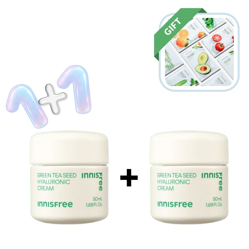 【2個セット】グリーンティー ヒアルロン酸 水分クリーム 50mL韓国コスメ・保湿・低刺激・敏感肌・しっとり・ベタつかない・軽い使用感・潤い・スキンケア・ナチュラル・夏用・乾燥対策・人気