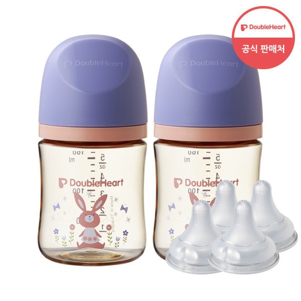第3世代 160ml ディアフレンズ ツインパック（哺乳瓶2本/ノンキャップ）＋乳首4個 (贈呈品なくなり次第贈呈終了)