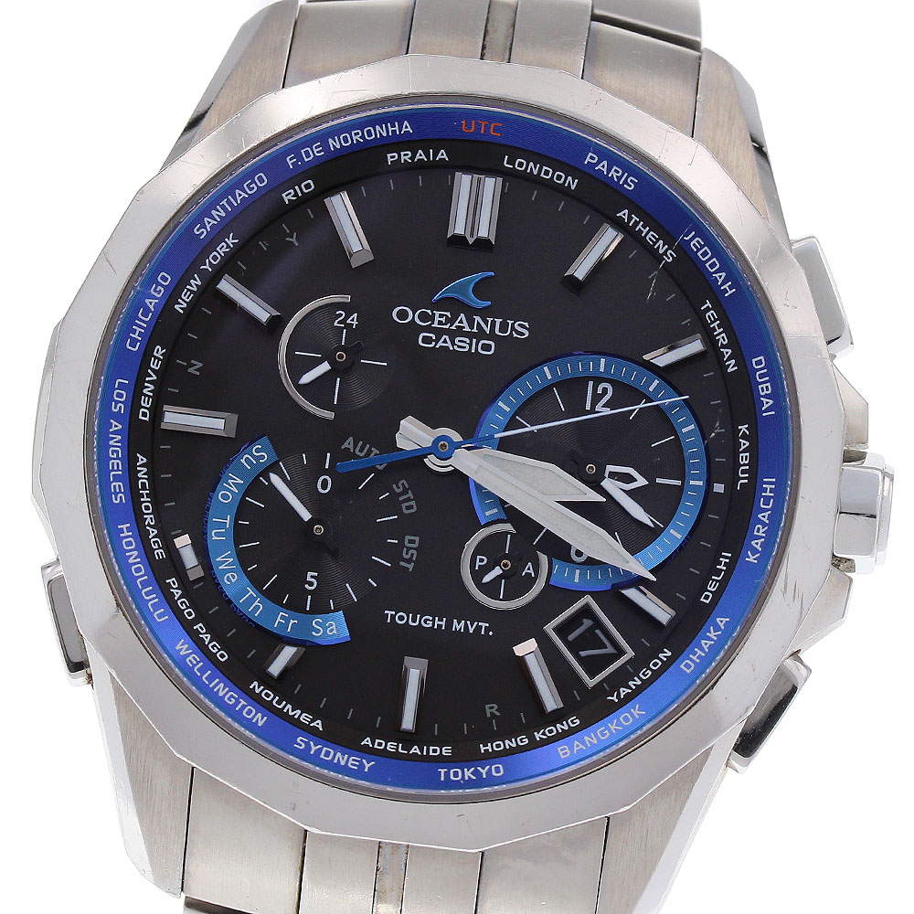 カシオ CASIO OCW-S2400-1AJF オシアナス マンタ ソーラー電波 メンズ 箱・保証書付き_820203【中古】
