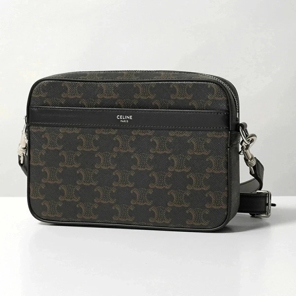 CELINE セリーヌ ショルダーバッグ SMALL MESSENGER 113942EVJ.38SI メンズ トリオンフ メッセンジャー 鞄 BLACK