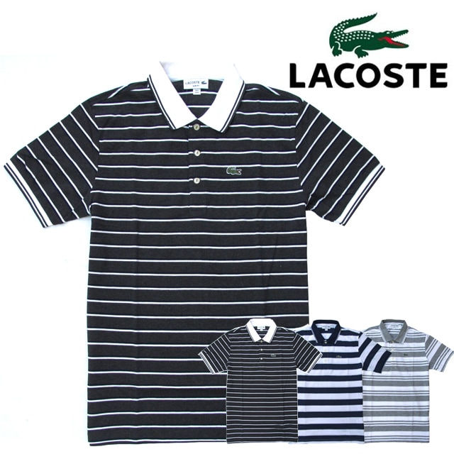 LACOSTE ラコステ 文字ワニ ポロシャツ 90s 縦ストライプ LACOSTE ラコステ 文字ワニ ポロシャツ 90s 縦ストライプ