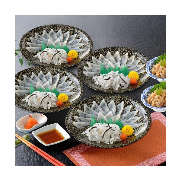 「関とら本店」 とらふく刺身・とらふく塩辛セット （とらふぐ刺身15g×4とらふぐ皮20g×4とらふぐ塩辛60g×2） / ふく ふぐ フグ てっさ