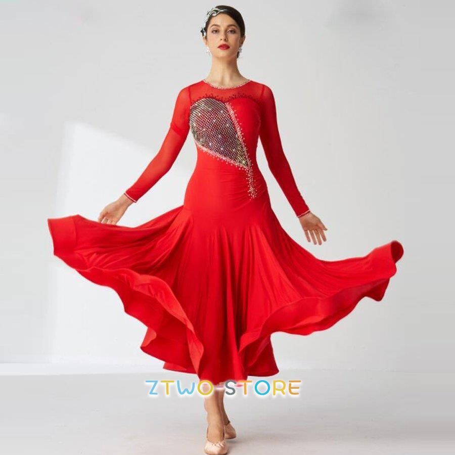 新しい子供用ダンスウェア 新品レディース社交ダンスドレス 競技ドレス 発表会用演出服パーティードレスワンピース セミオーダー可 2枚購入で2744円OFF