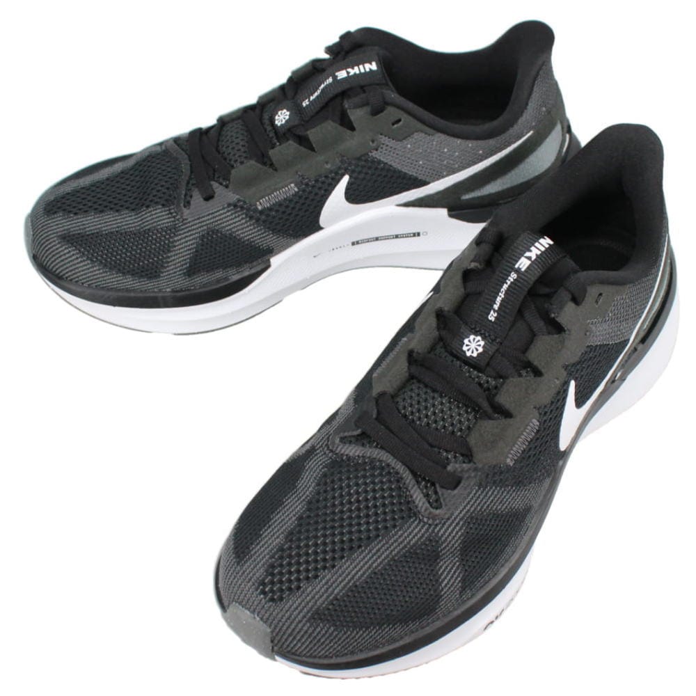 正規品 ロード ランニングシューズ ストラクチャー 25 ブラック/アイアングレー/ホワイト DJ7883 002