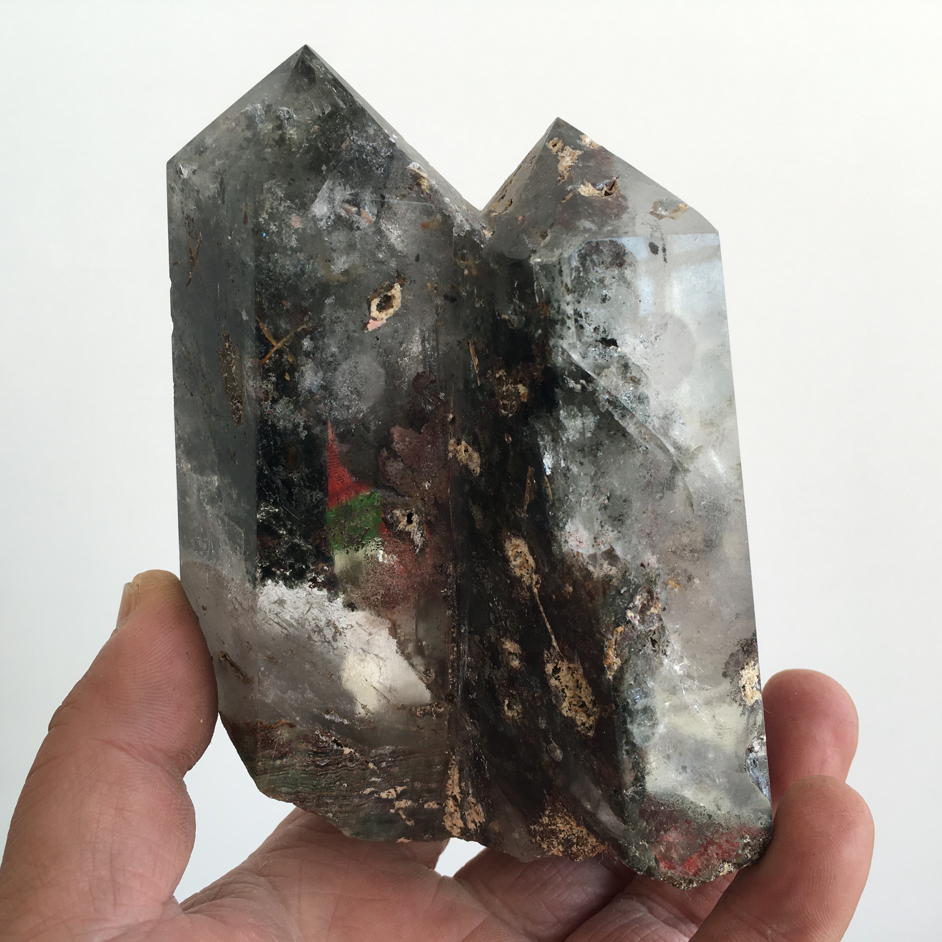 绿幽灵水晶，天然水晶 890g 48,000円