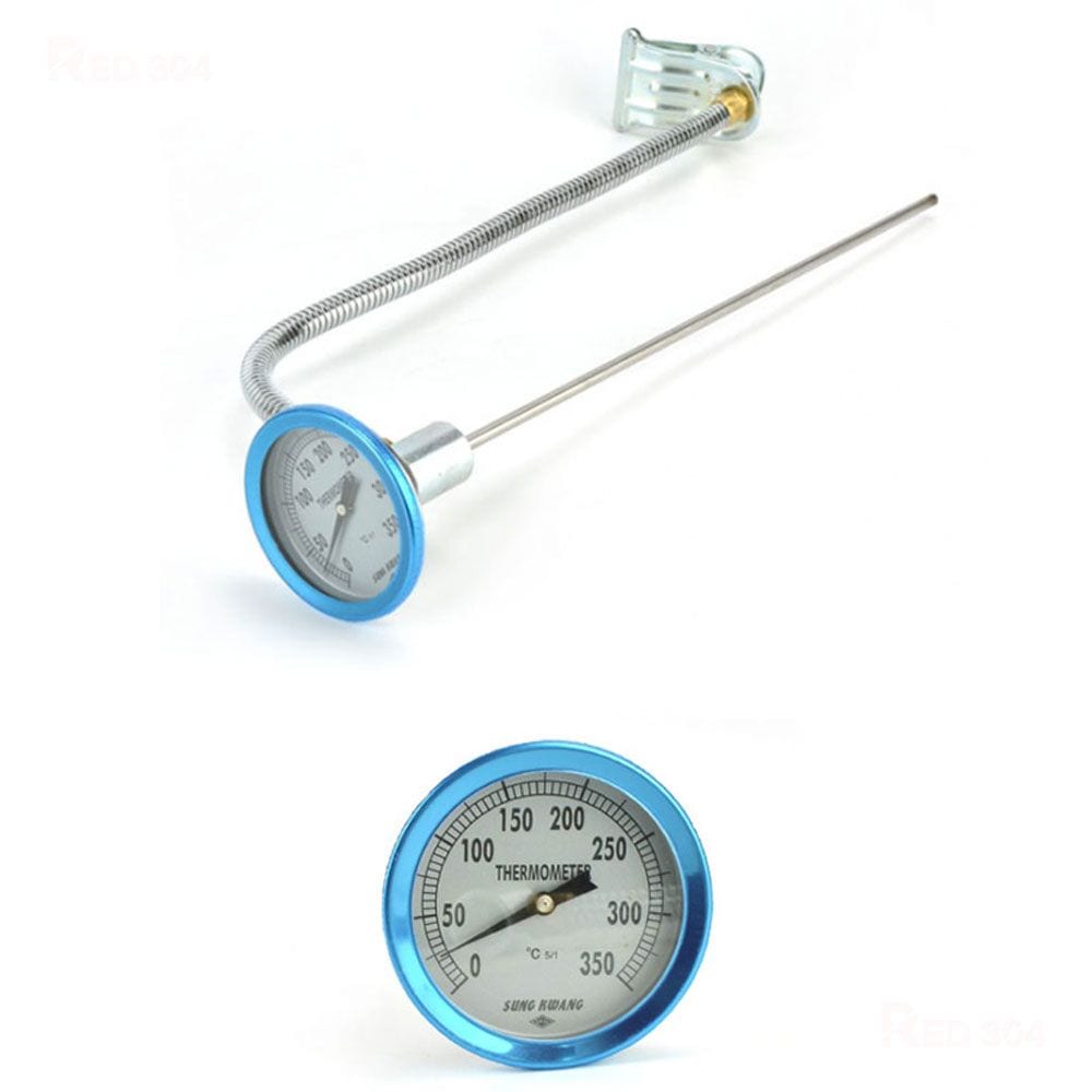 鉗子型ジャバラ350度高温測定天ぷら温度計47.5cm