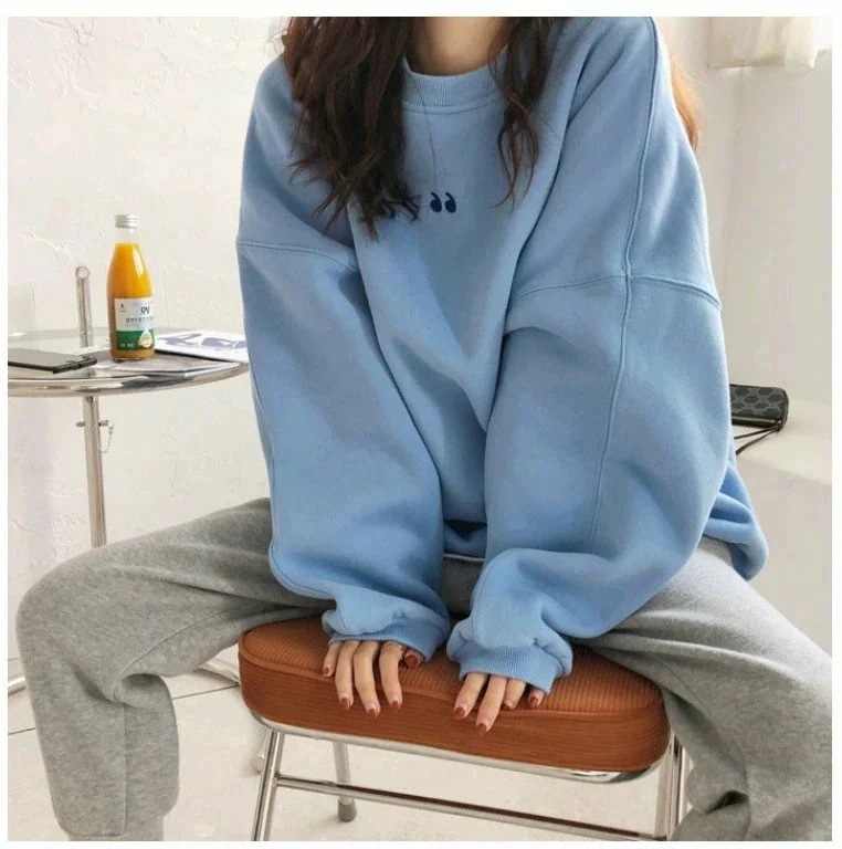 人気商品 トップス トレーナー スウェット Uネック オーバーサイズ 厚手 人可愛い カジュアル 抜け感 無地 秋 冬 学生 学校 通学 お泊まり アウトドア 楽ちん 暖かい S M L XL 2X