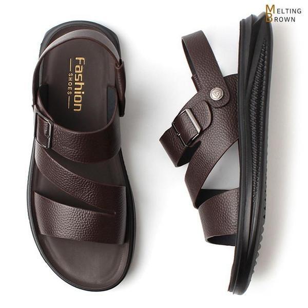 男性用夏サンダル 男性用ビーチレザーサンダル AL01