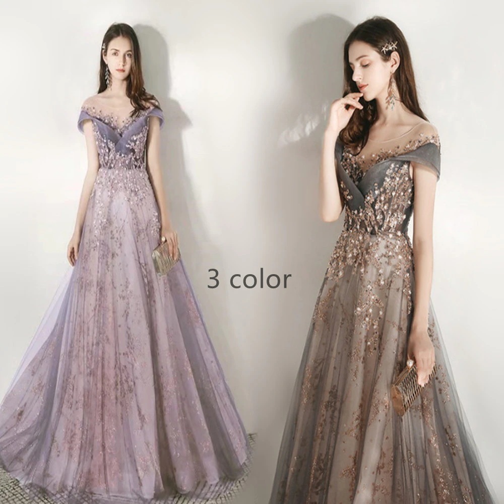 ウエディングドレスイブニングドレスカラードレスゴールドロングドレス演奏会フォーマルチュールドレス2次会パーティードレス