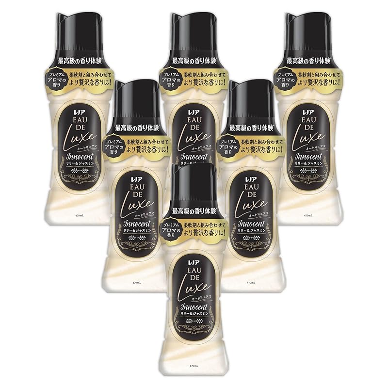 即納レノア オードリュクス新モデル] Innocent お洗濯の香り付けビーズ リリー&ジャスミンの香り 本体 470mL×6本ケース品] 柔軟剤と一緒に使って香り長続き