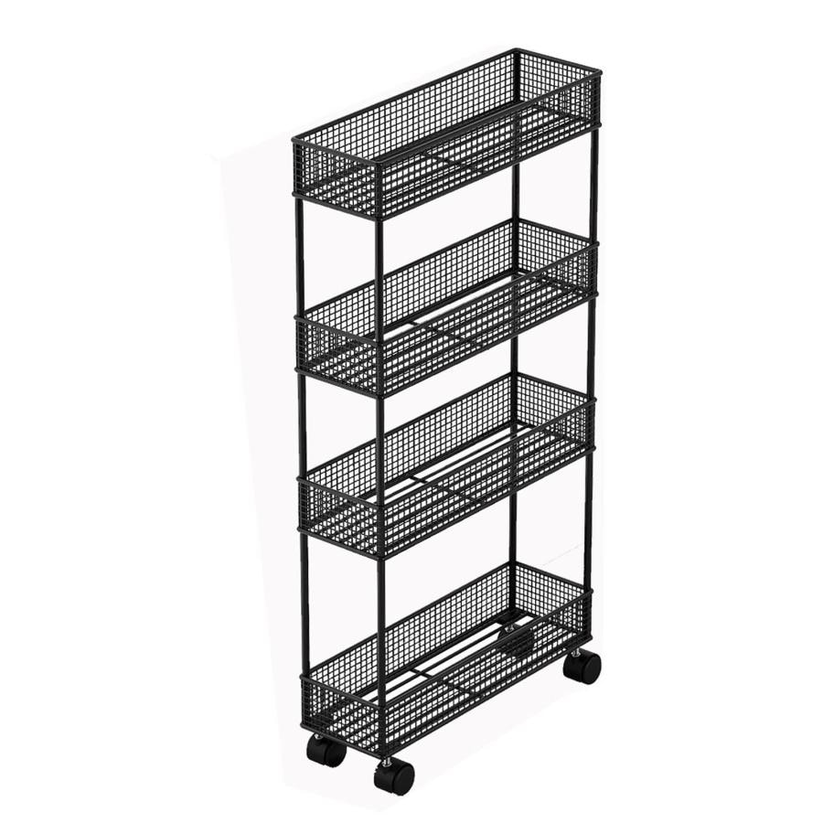 キッチンワゴン幅9cm 12cm 16cm 収納ラック スリムキッチンラック キャスター付き洗面所収納 サイドラック小物 食品 調味料 ペットボトル 収納カート