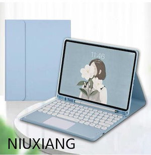 円形ボタンiPad 9 8 7 6第5世代インチキーボード保護カバータッチパッド付き2021 iPadPro 11キーボード保護カバーきれいな女の子