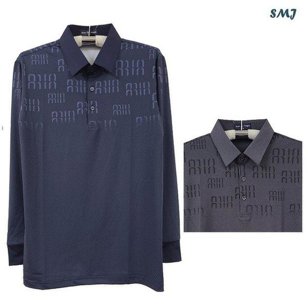 SMJ1842 メンズ カラー 長袖 Tシャツ 中年男性 ゴルフ 長袖Tシャツ 春秋