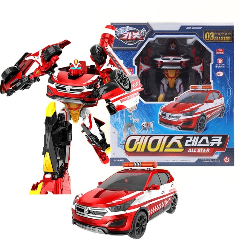 ハローカーボットエースレスキューオールスター変身ロボット消防車のおもちゃ