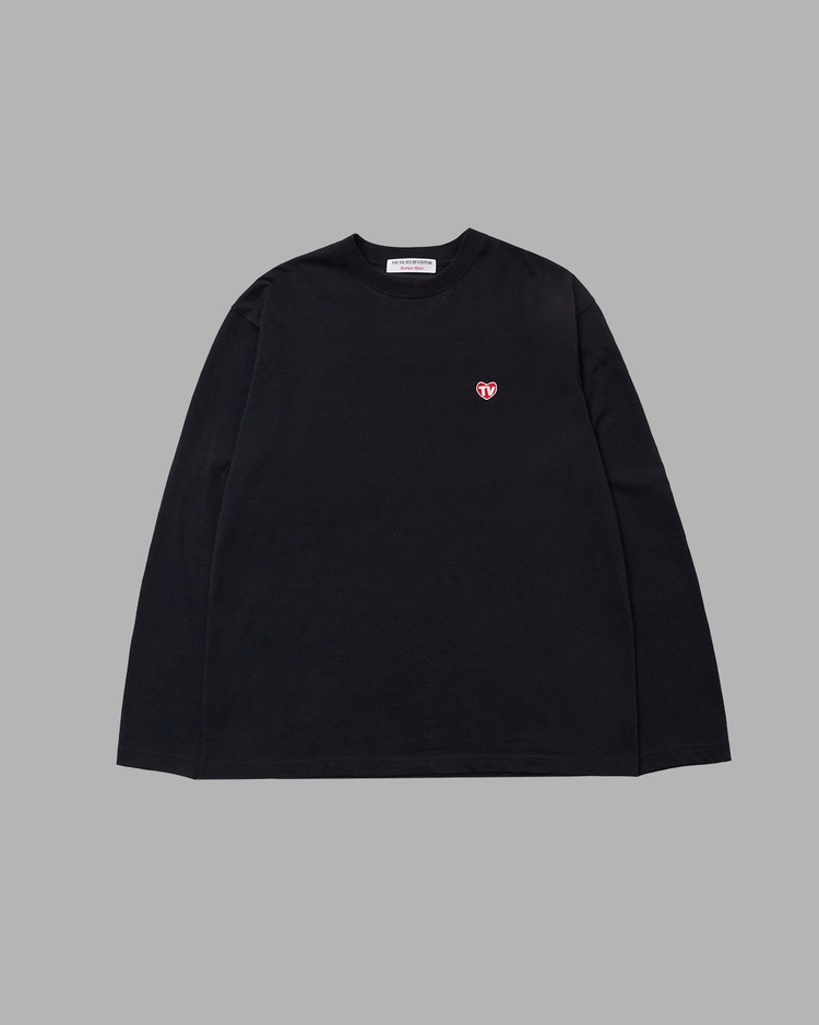 【THE MUSEUM VISITOR】 TV HEART LOGO LONG SLEEVE : BLACK