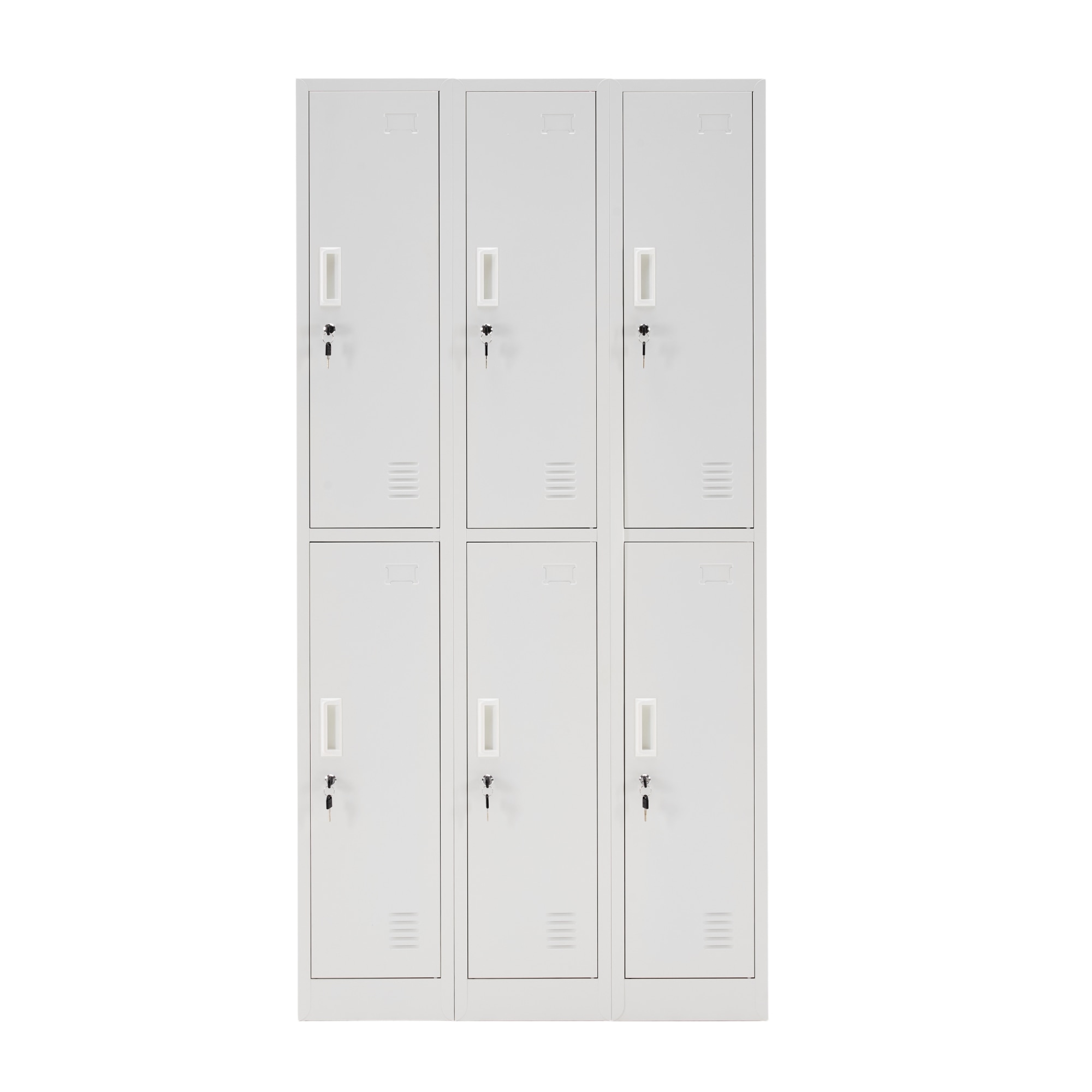 【国内出荷は送.料.無.料】元sku N512P446115W ロッカー おしゃれ スチールロッカー 6人用 ホワイト 鍵付き スペアキー付 スチール製 収納 オフィス 事務所 会社 業務用 スリム