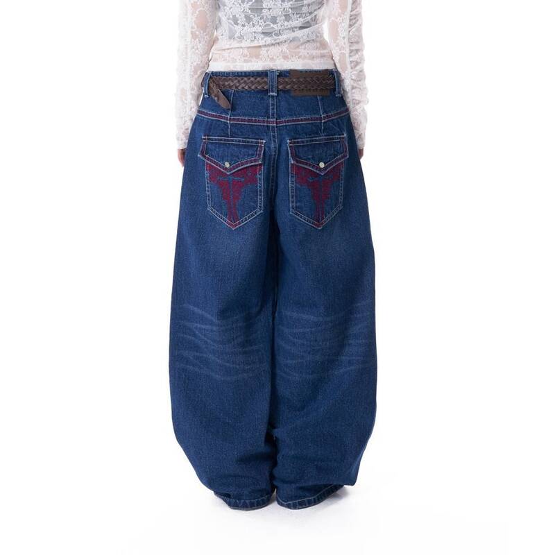 アカム AAKAM CROS2 ウォッシュドデニムパンツ ブルー 549849