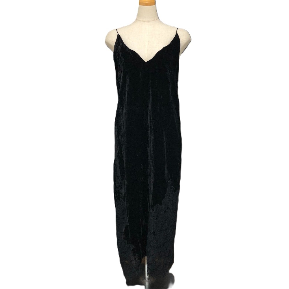 LE CIEL BLEU ルシェルブルー ワンピース 25A65515 レース ベロワ ワンピース ベロアワンピース ポリエステル ブラック 5,115円