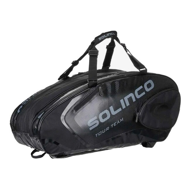 １５本収納 ソリンコ(SOLINCO) BLACKOUT 15PK TOUR TEAM ラケットバッグ テニスバッグ 1920378 KSB353 -ブラック(22y11m)