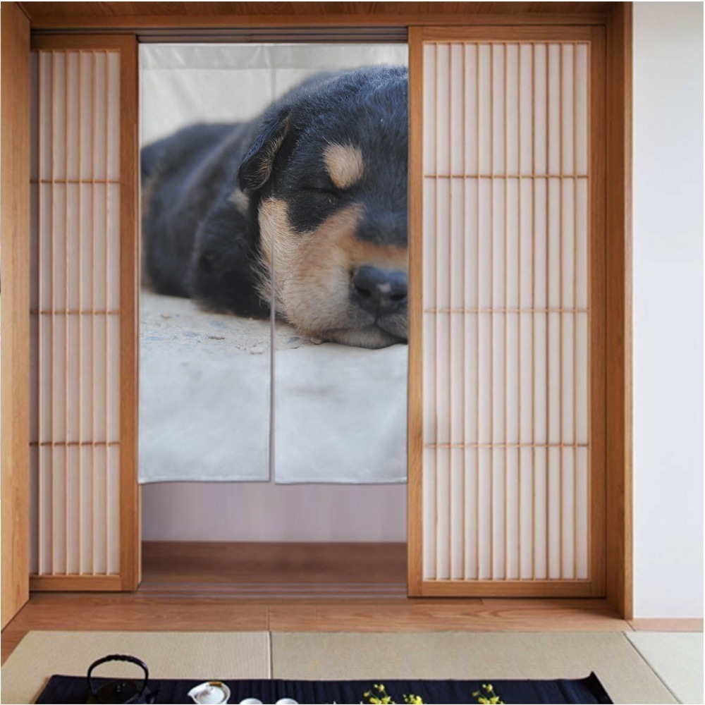 カーテン3456in 動物-犬-子犬-素敵なペット 良いドレープ滑らかでしわになりにくい