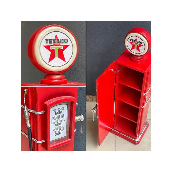 CDラック 収納棚 4段 ラック 扉つき 赤 レッド 小物収納 コレクションケース おしゃれ かわいい ガスポンプ デザイン インテリア アメカジ 9,238円