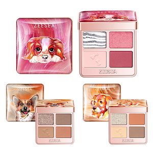 【犬パレット発売】【国内発送】夢幻燦爛 動物シリーズ 4色アイシャドウパレット