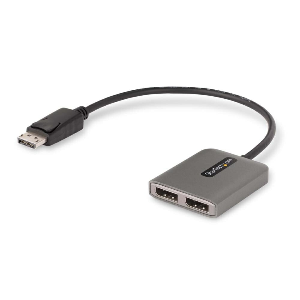StarTech.com [MST14DP122DP] MSTハブ/DisplayPort1.4接続/デュアルモニター/4K60Hz DisplayPort/32cmケーブル/HDR/Windowsの