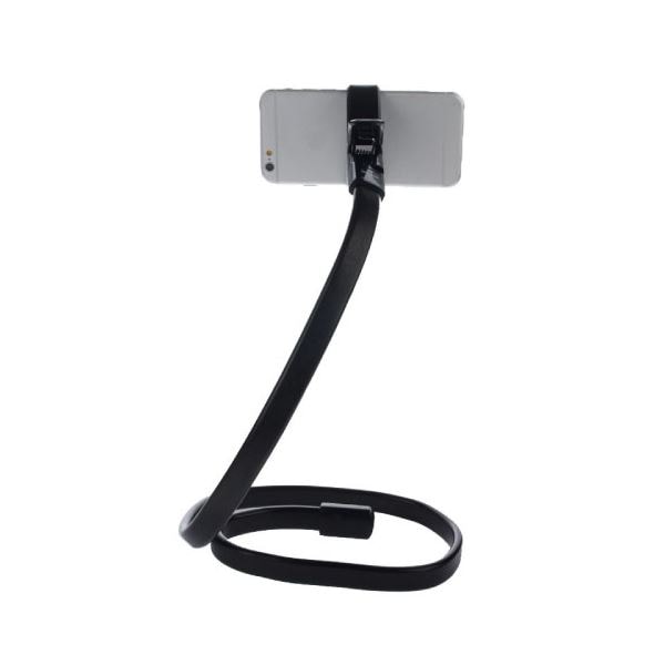 （まとめ）日本トラストテクノロジー フレキシブルアームスタンド for スマートフォン FXAS-BK(×5セット)