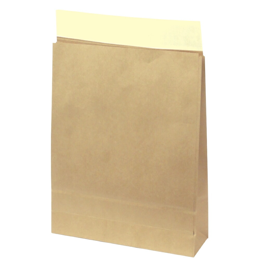 （まとめ買い）ササガワ 宅配袋 未晒 中 幅260xマチ80x高さ320mm 50枚入 32-1463 [x3]