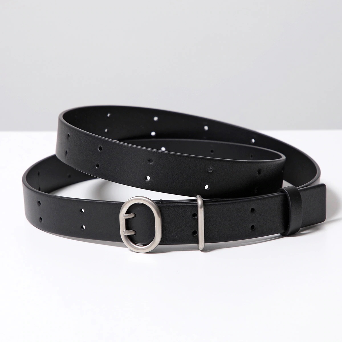 JIL SANDER ジルサンダー ベルト CANNOLO BELT 2.5 CM カンノーロ J26TP0005 P7370 メンズ レザー メタルバックル 001/BLACK J26TP0005