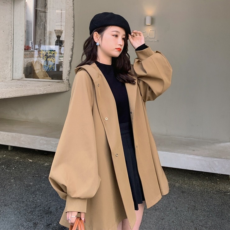 アウター レディース コート ジャケット ショート ショート丈 ボリューム袖 フード フード付き ベルト 厚手 かわいい 可愛い 大人可愛い きれいめ シンプル カジュアル 大人 上品 おしゃれ