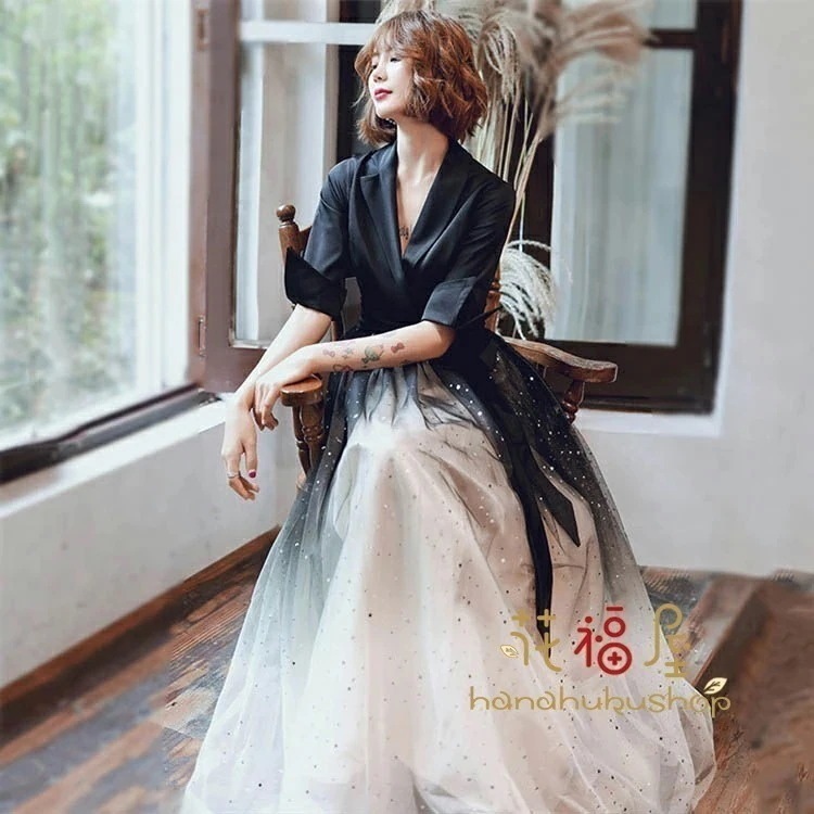 【期間特恵】ロングドレス 演奏会 パーティードレス ドレス レディース 結婚式 ドレス ワンピース グラデーション Vネック マキシ丈 発表会 お呼ばれ 二次会 披露宴 上品