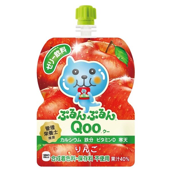ミニッツメイドぷるんぷるんQoo りんご 125gパウチ(6本入) 4ケース 6本 合計 24本