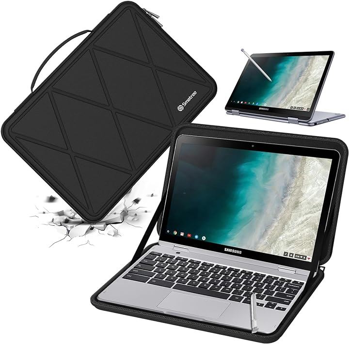 ハードEVA保護スリーブケース 12.2インチ Samsung Chromebook Plus 耐衝撃 M26( Black, For Samsung 12.2インチ（M26）)